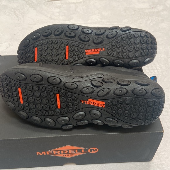 NEW IN BOX MERRELL Black Jungle Moc Steele Toe Slip On Shoes Size 11 - Picture 8 of 11